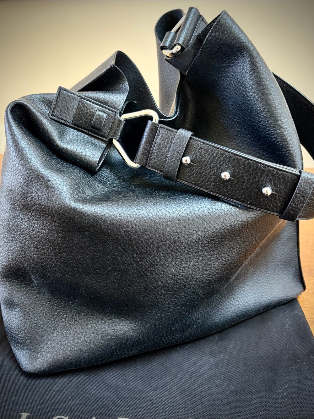 🌺All Saints Black Leather Shoulder Tote